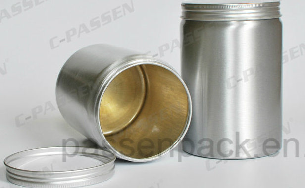 Luxury Aluminum Tea Canister with Logo Embossing (PPC-AC-1701)