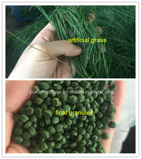 Single Screw Plastic Granulating System for PE Artificial Grass