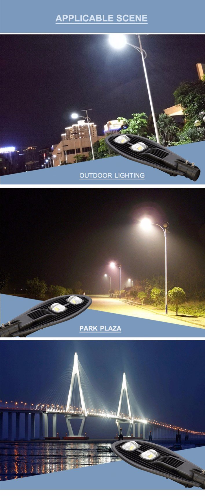 8 Year Warranty 80W Solar LED Street Light High Lummen IP65