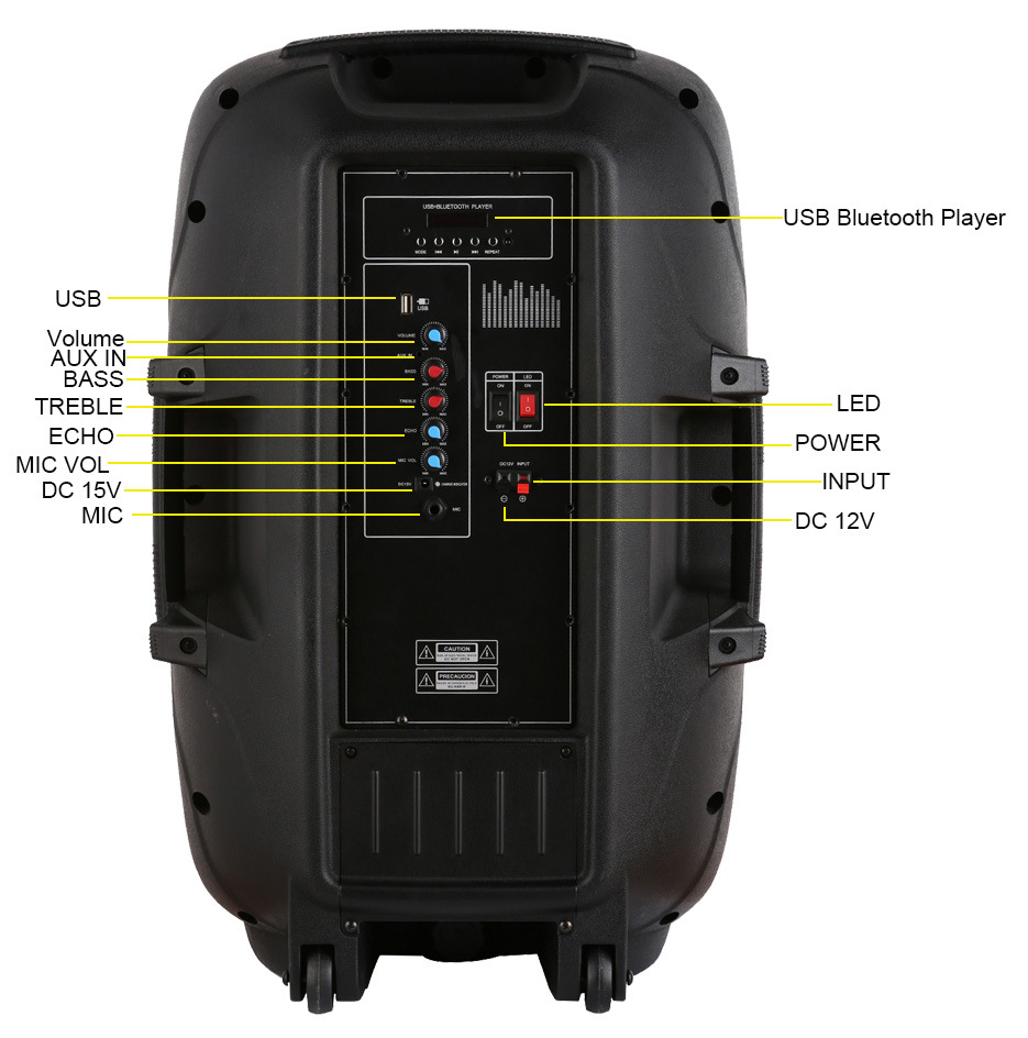Active 2-Way Loudspeaker System 12 Inch Subwoofer Speaker Box