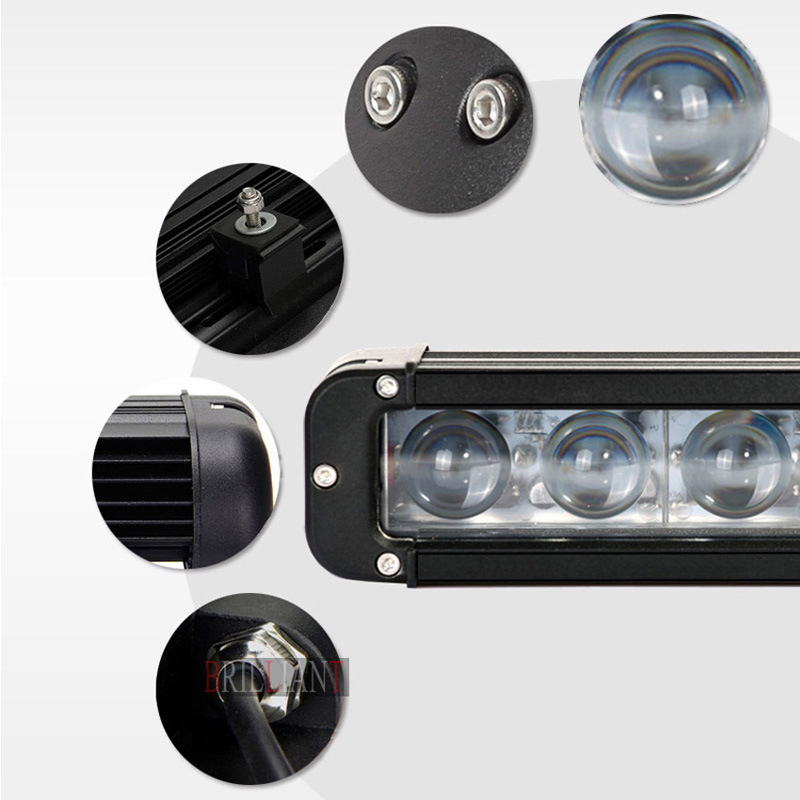4D Lens 100W LED Single Light Bar with Ce RoHS