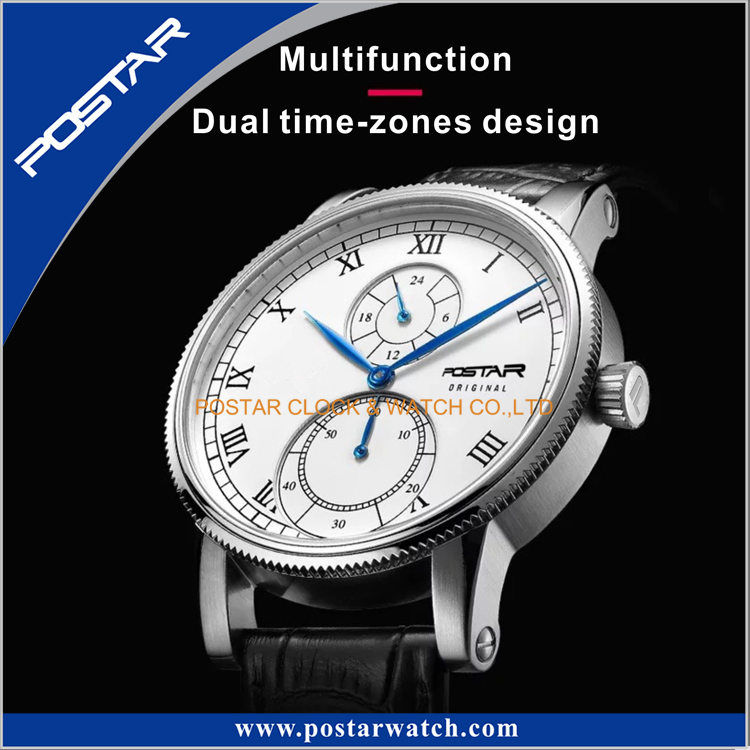 Multifunction Dual Time-Zones Wristwatch Gift Watches Business Watch