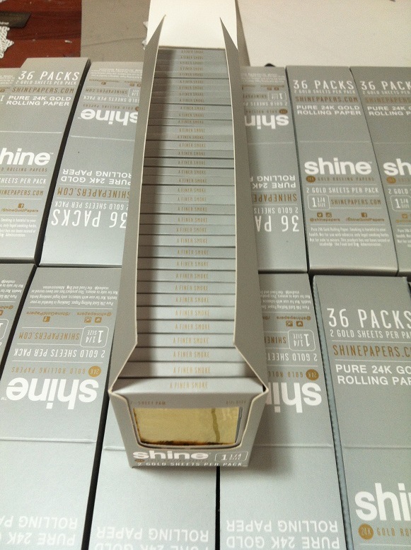 Pure 24k Gold Rolling Paper Shine Papers