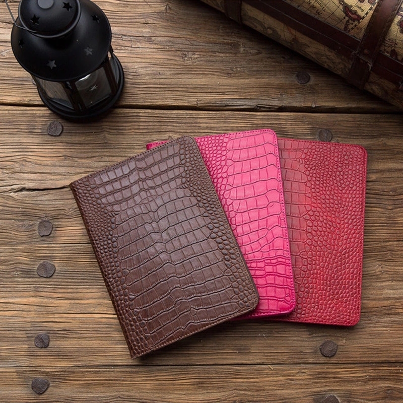 Stand Tablet Crocodile Pattern Business Card Slots Smart Leather Cover for iPad Air/Mini /PRO10.5