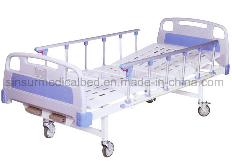 Medical Equipment Brake Castors Double Hand Crank Patient Hospital Bed