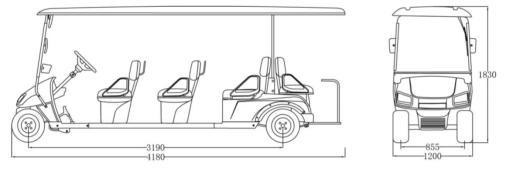 Electric 8 Seats Utility Vehicle with High Quality