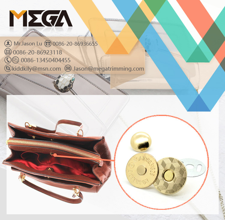 Metal Button Magnetic Snap Button with One-Sided Rivet