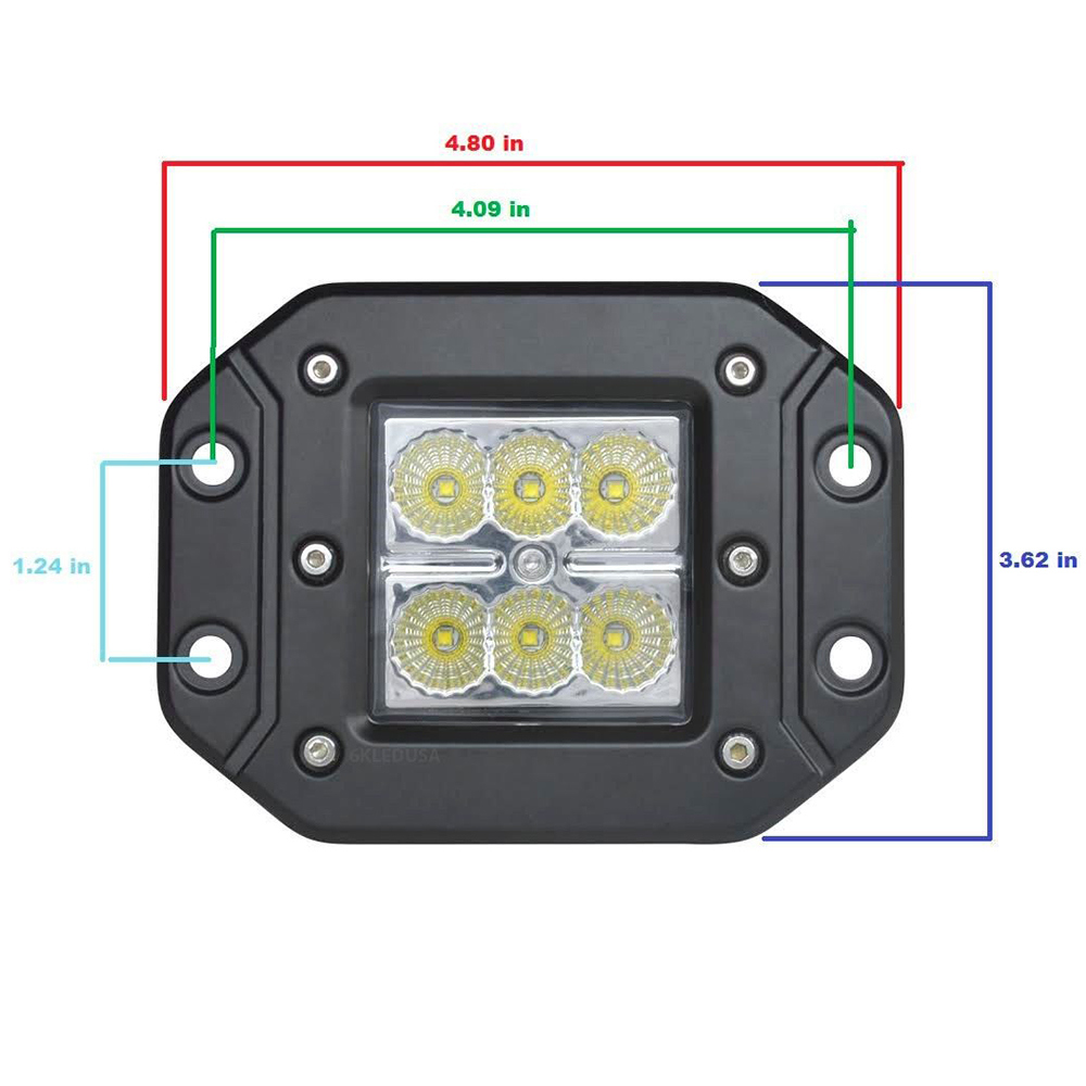 18W Automobile Lighting LED Working Light for Cars Tractors