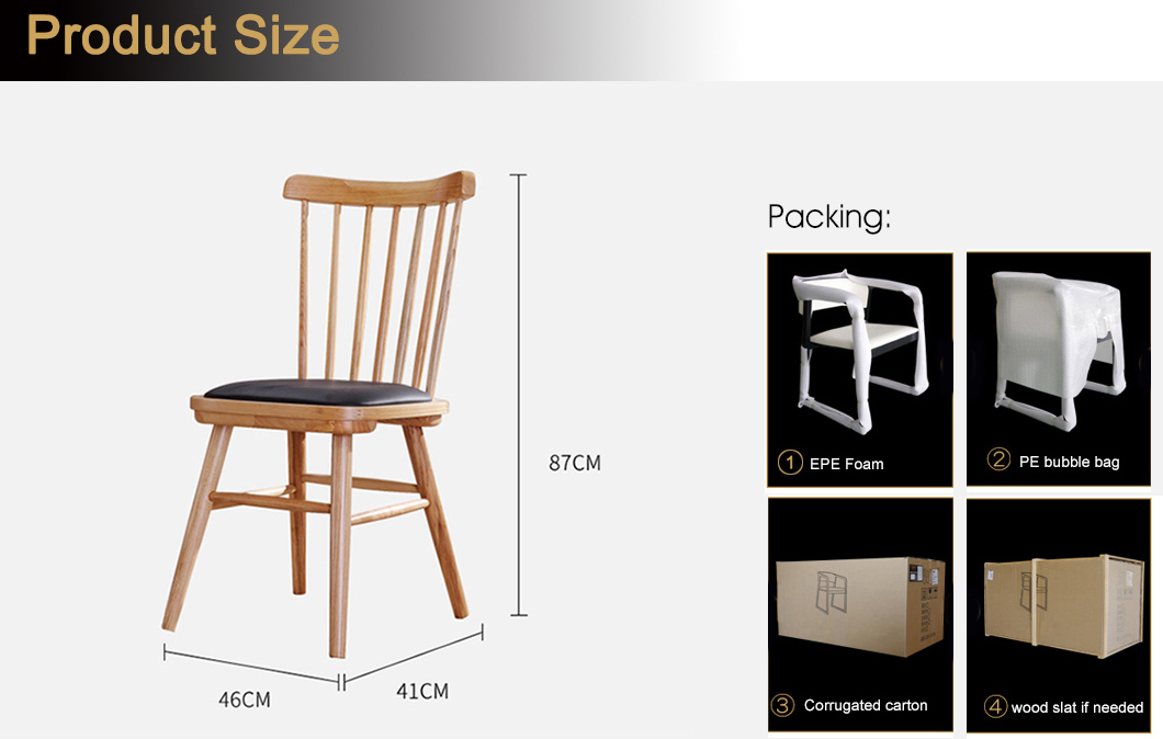 Modern Wood Restaurant Chair for Dining room furniture set