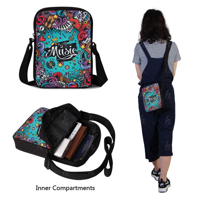 Art Design Kids Crossbody Sling Bag Casual Crossbody Bag for Girls