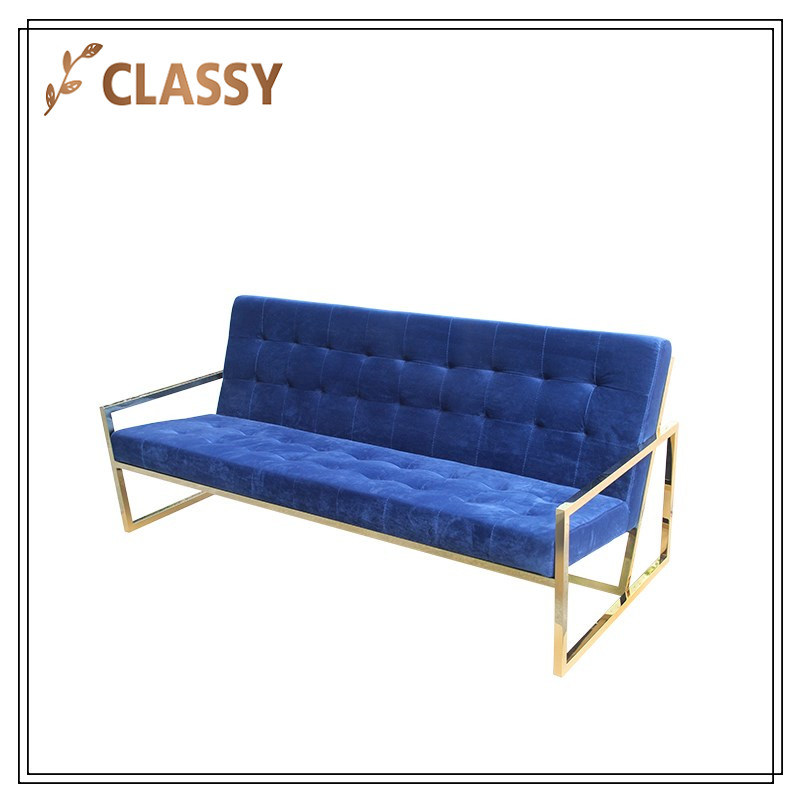 Soft and Plush Stainless Steel Base Sofa for Living Room Furniture