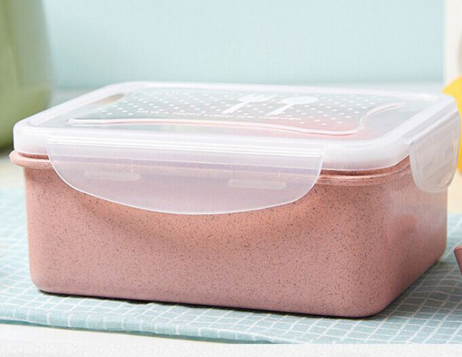 Wheat Straw Fiber Lunch Box Thermal Insulated Picnic Food Container