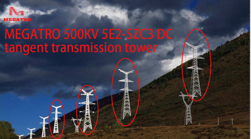 Megatro 500kv 5e2-Szc3 DC Tangent Transmission Tower