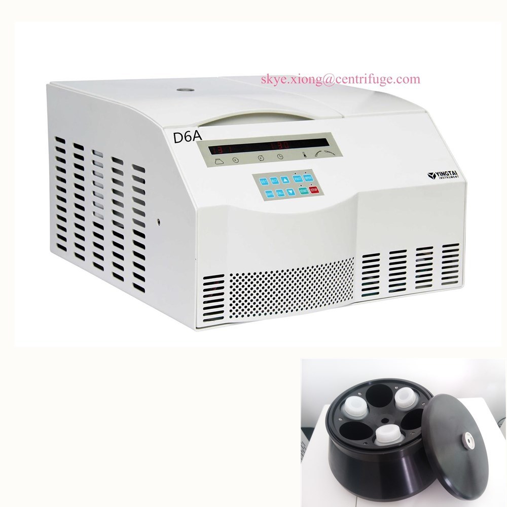 Floor Super Capacity Low Speed 6000 R/Pm Swing Rotor Centrifuge for Laboratory
