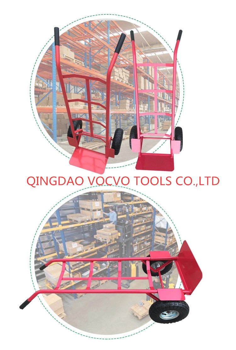 Factory Supply Pneumatic Wheel Hand Trolley for Warehouse Use