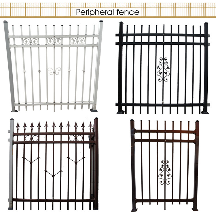 Euro Style Modern Decorative Spear Top Metal Garden Fence