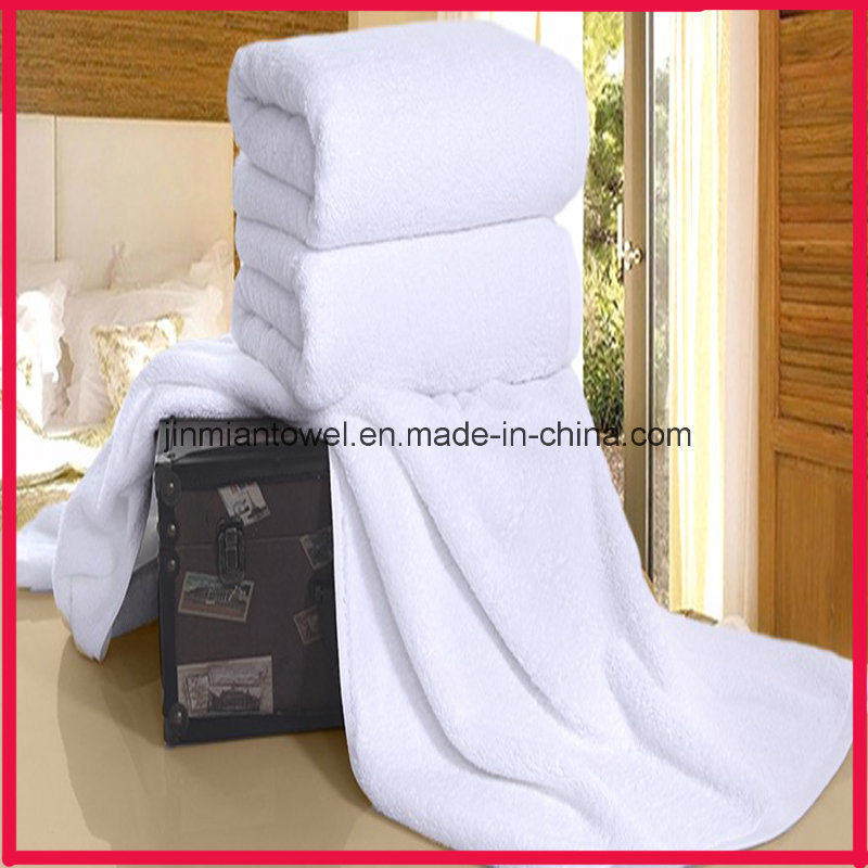 100% Cotton White Plain Weave Towel Hotel Bath Towel