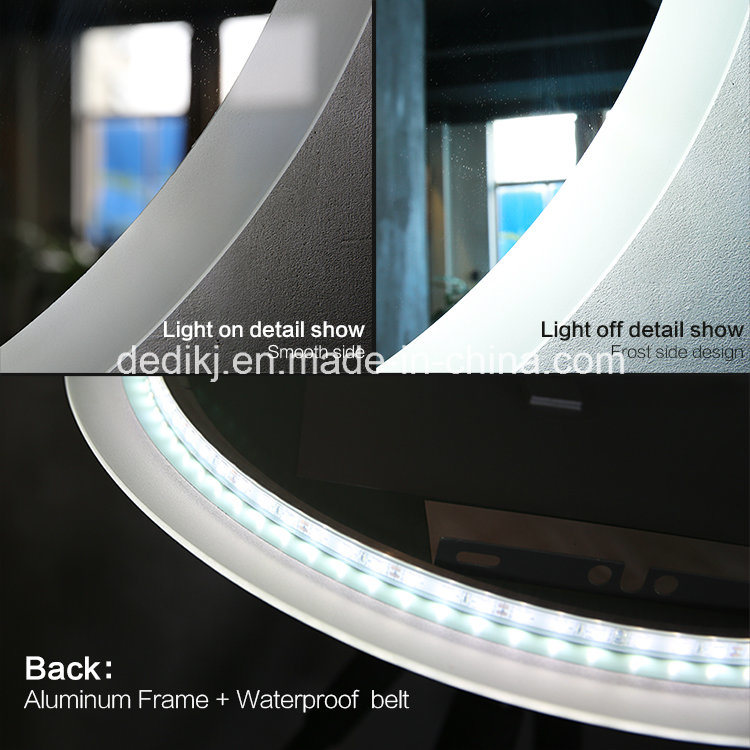 Round LED Backlit Touch Screen Illuminated Bathroom Mirror