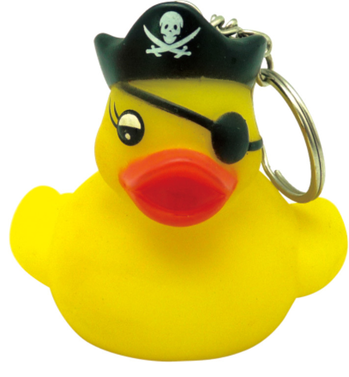 Customized Pirate Duck Key Ring Key Chain for Gift Promotion
