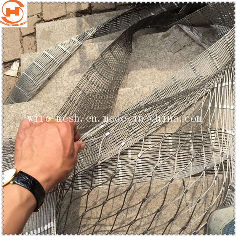 AISI 304 Flexible Stainless Steel Ferruled Wire Rope Mesh