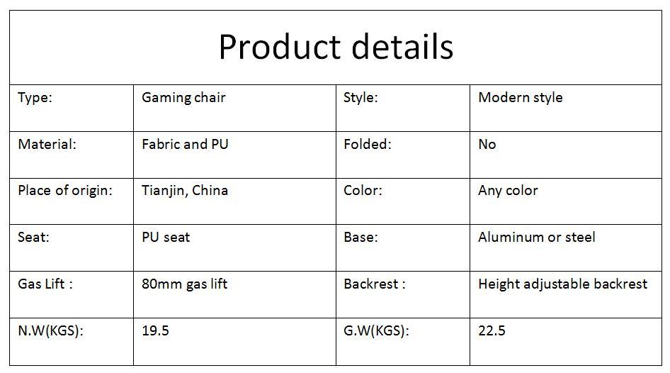 Modern Ergonomic Comfortable Computer Swivel Gaming Gaming Office Table Chair