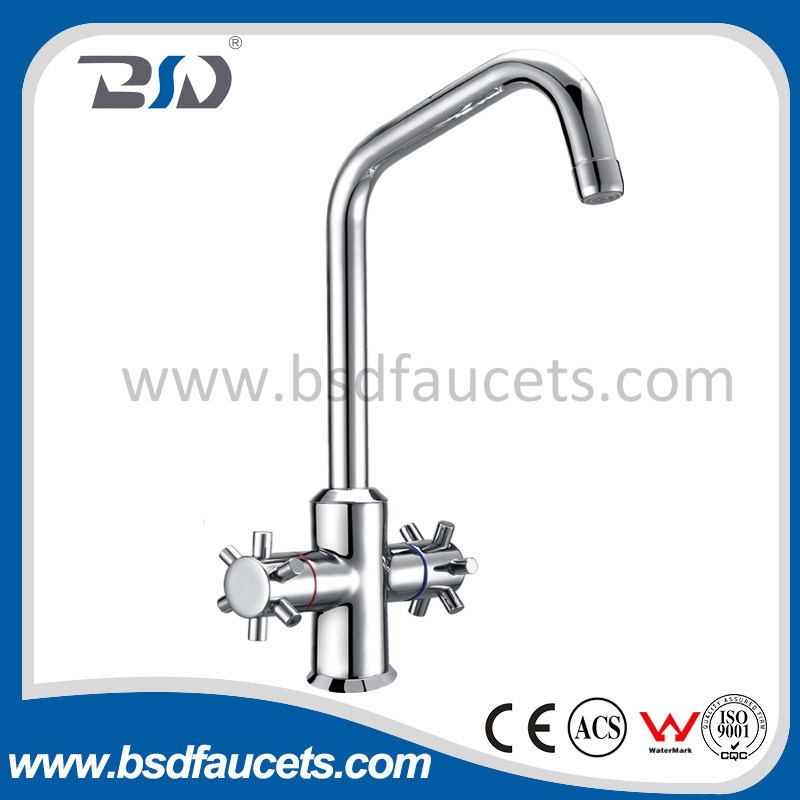 Single Hole Long Neck Deck Mounted Kitchen Faucet