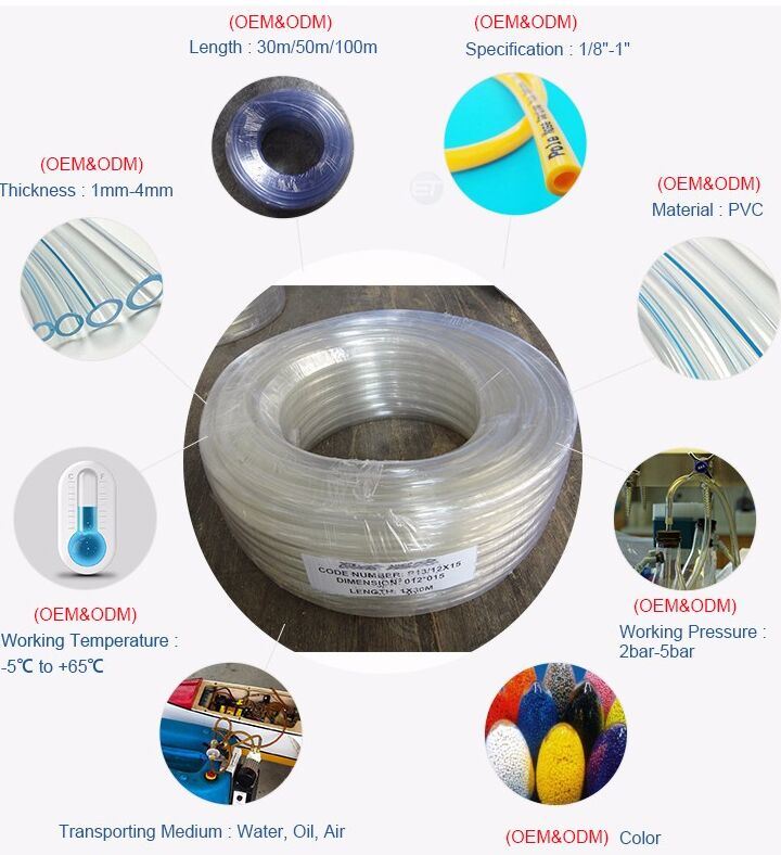 Flexible Plastic PVC Clear Transparent Unreinfoced Water Level Tube Hose