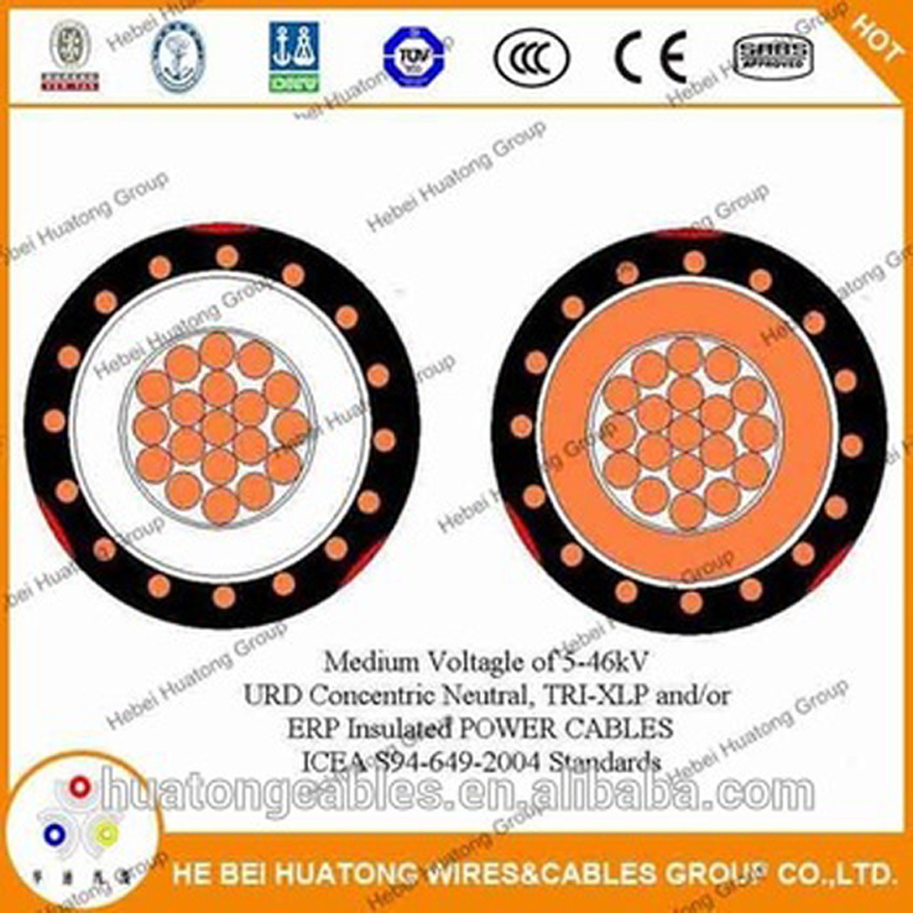 Cu Conductor Epr Insulation Nderground Distribution XLPE Armoured Power Cable Mv-90 15kv