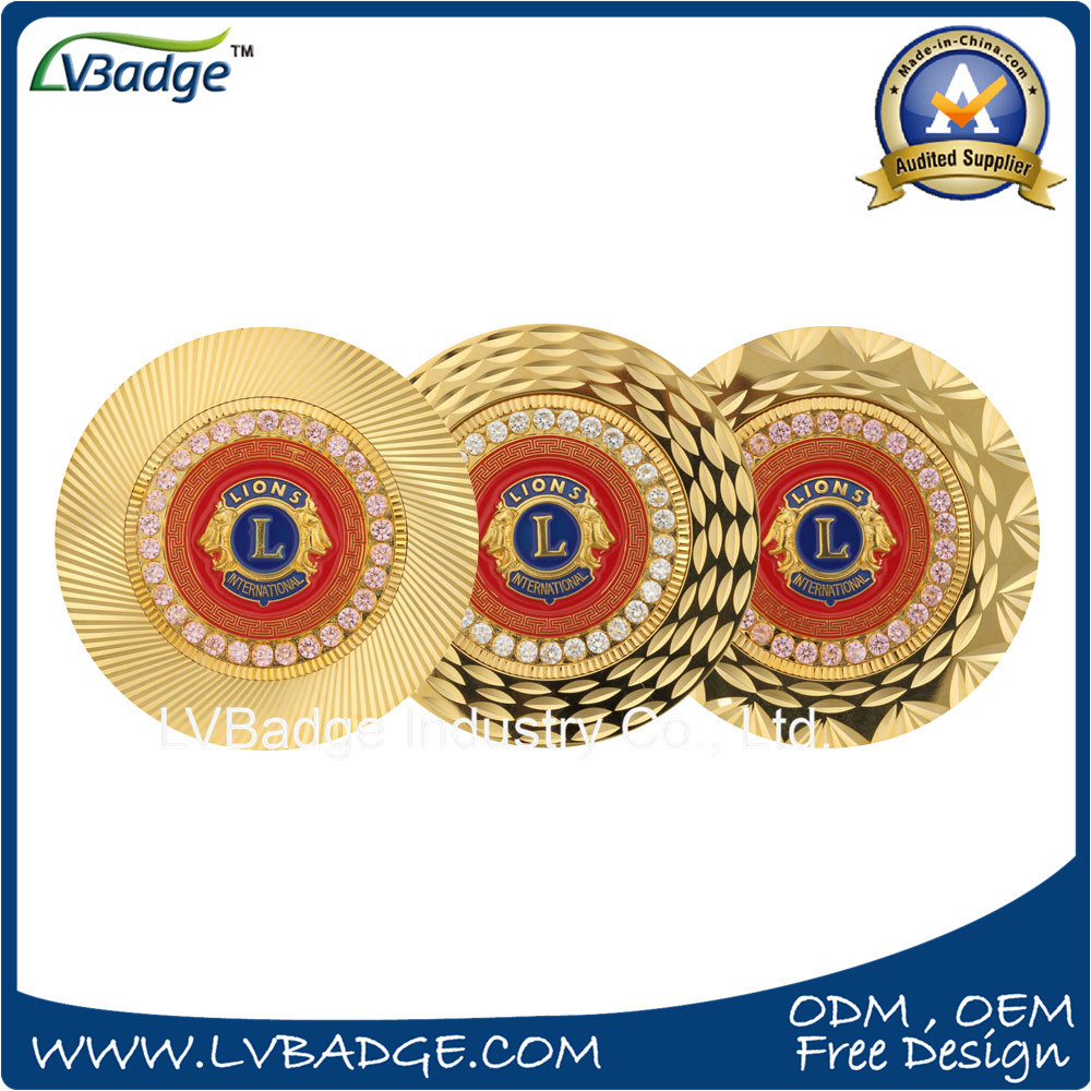 Customized Challenge Coin with Diamond Edge Design