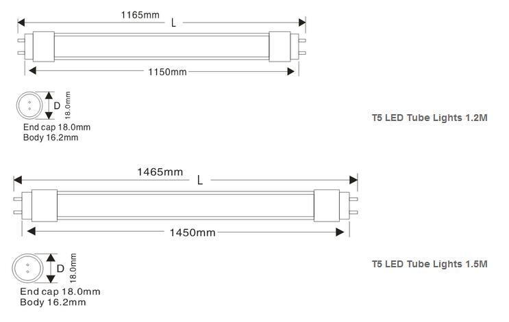 T5 LED Tube Lamp Batten Light for Office Lighting 130lm/W