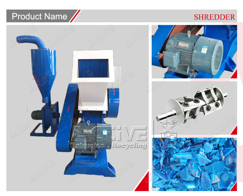 Belt Transmission Plastic Barrel Shredder Machine for Pipe Lumps