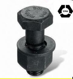 DIN 6914 Heavy Hex Structural Bolt with Nut and Washer Black and White