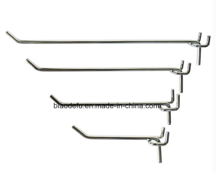 Single Wire Metal Hanging Pegboard Display Hook for Shop and Supermarket