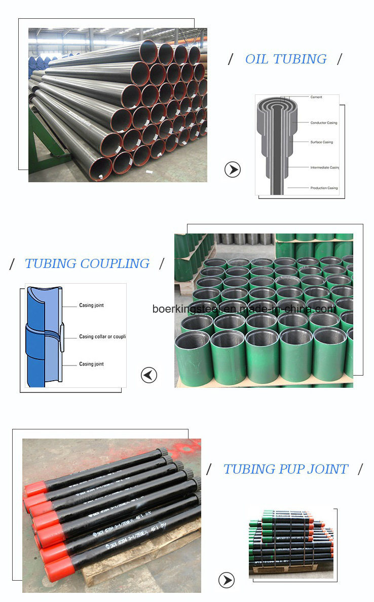 API 5CT J55 K55 Oiled Casing Steel Pipe for Oil and Gas Transportation