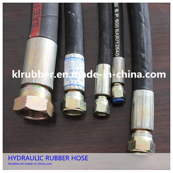 4sh High Pressure Spiral Reinforced Rubber Hydraulic Hose with Fitting