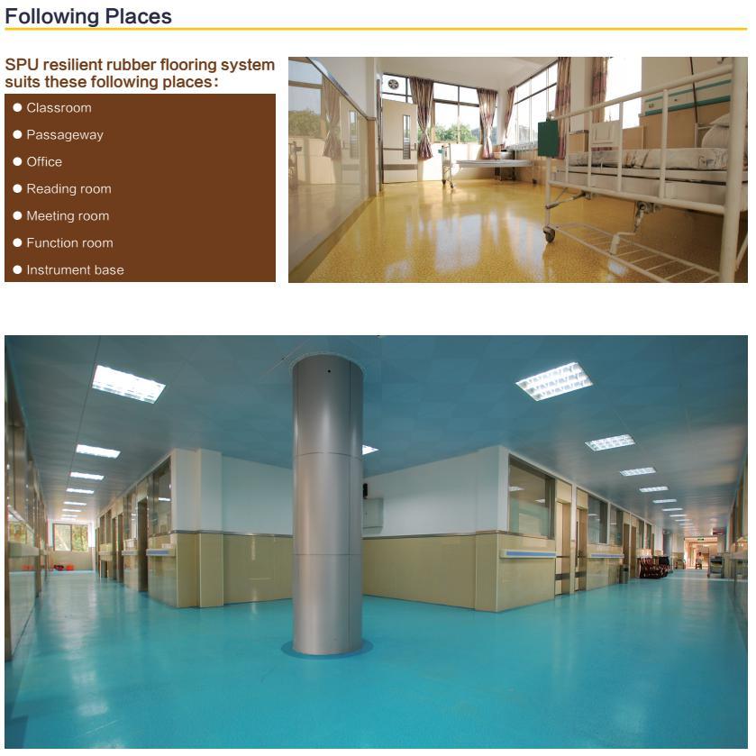 Abrasion Resistant Anti-Skid Spua Rubber Flooring of Stone Pattern