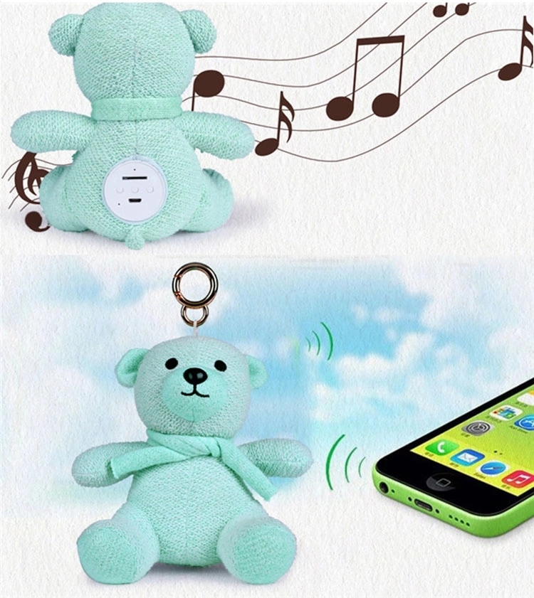 Stuffed Teddy Bears Toy with Wireless Speaker for Android Phones, Iphones, Musical Bears Speaker, Support TF Card, FM