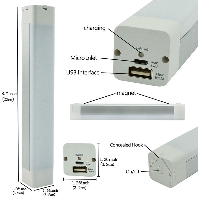 3W 5W 8W LED Multi Functional Portable Sos Tube Light