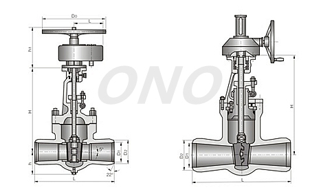 High Temperature High Pressure Motorized Gate Valve Thread