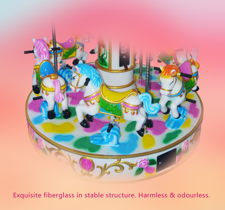 6 Player Amusement Park Carousel Ride Kiddie Rides