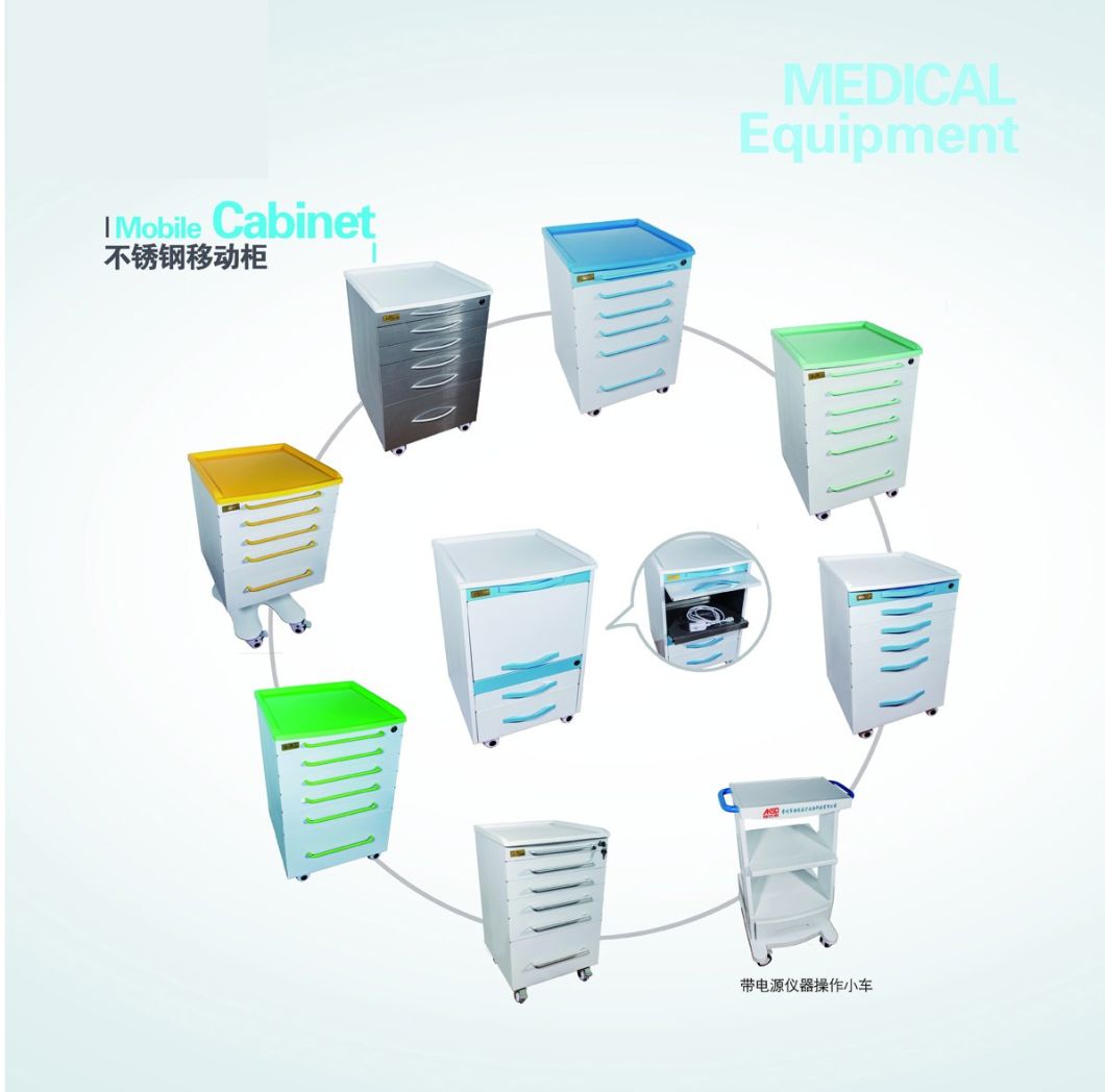 Mobile Stainless Steel Medical Dental Furniture, Cabinet