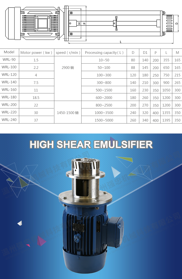 Stainless Steel High Shear Homogenizer Lotion Batch Mixer