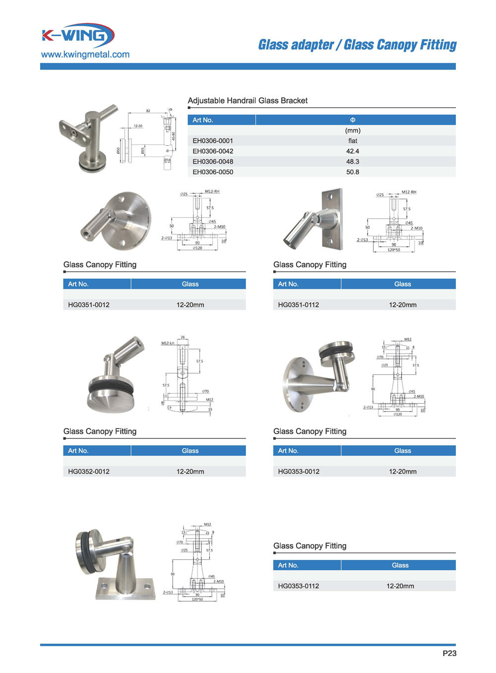 Stainless Steel Glass Adapter