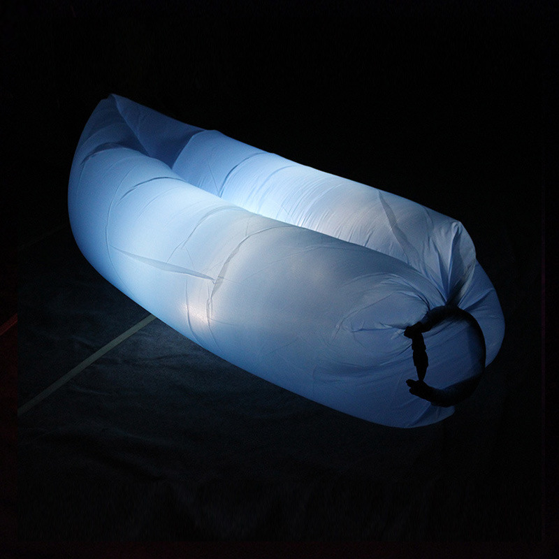 Inflatable Sleeping Bag/ Sofa/ Bed Air Bag, Colorful Outdoor Sleeping Air Bag with LED Light