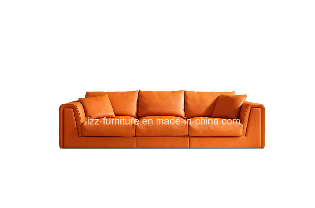 Bright Color Living Room Sectional Divaani Leather Sofa