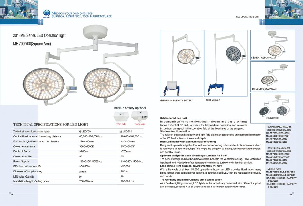 2018me Series LED Bulb Long Service Life Operating Light 700/500/500 High Quality