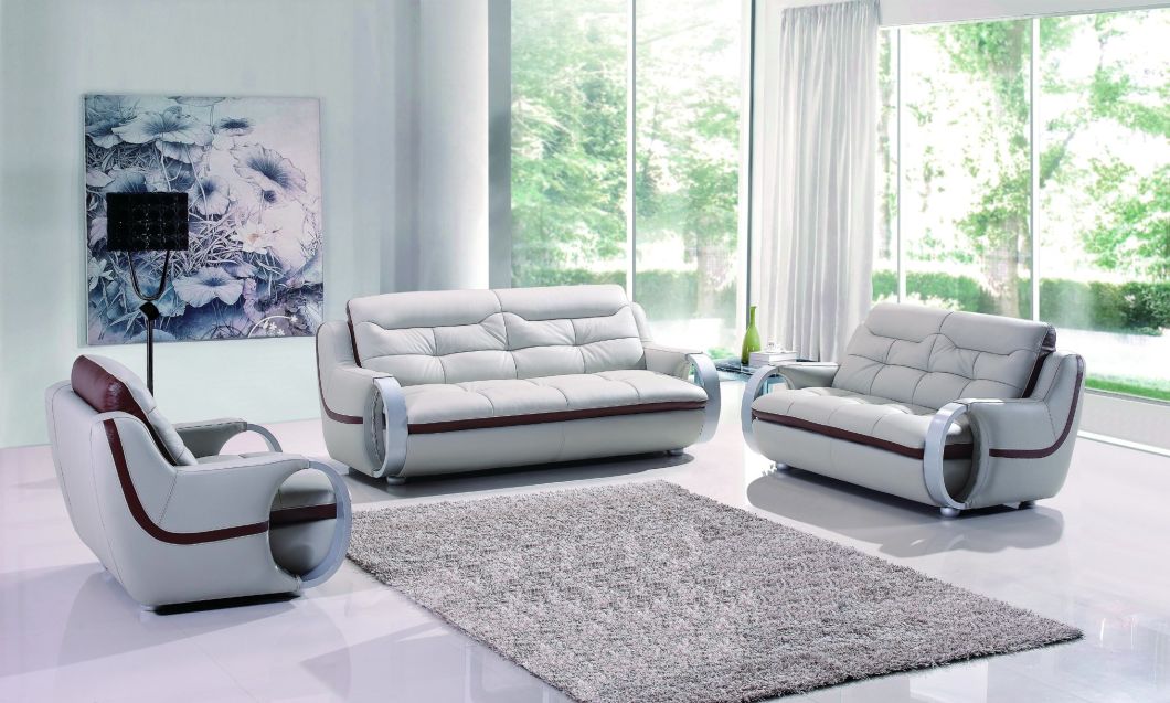 Modern Stainless Steel Leg Corner Sofa