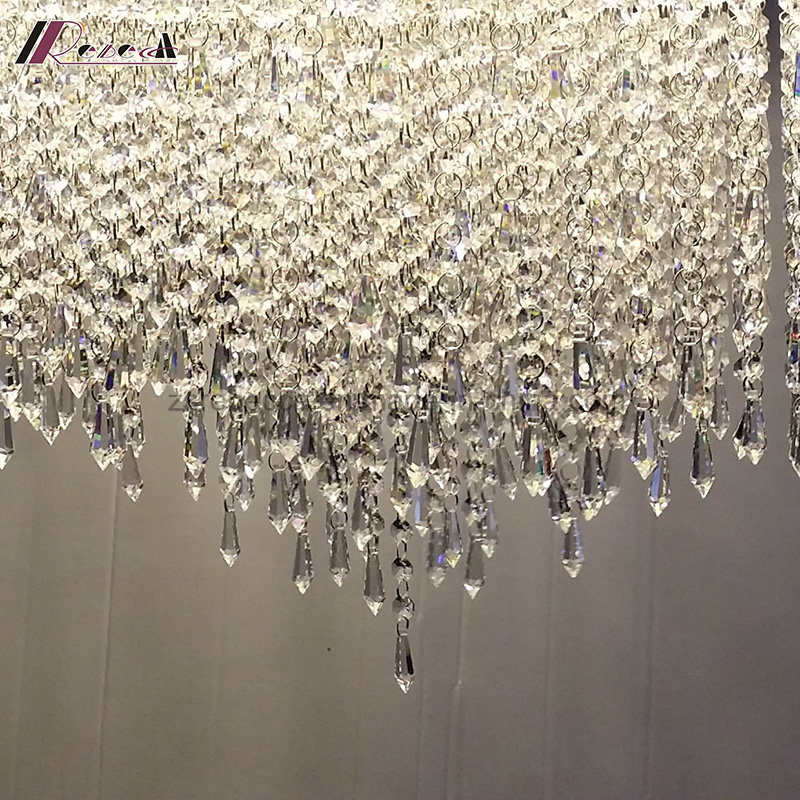 Modern Unique Oval Crystal Pendant Lamp for Luxury Hotel