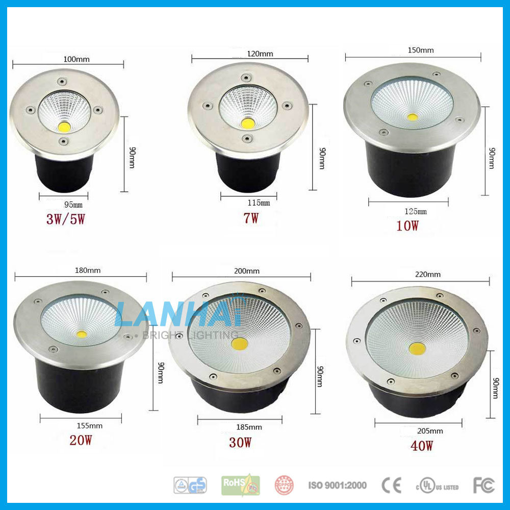 3W 5W 7W 10W 15W 20W 30W 40W 50W COB LED Garden Lamp Spotlight Underground Light