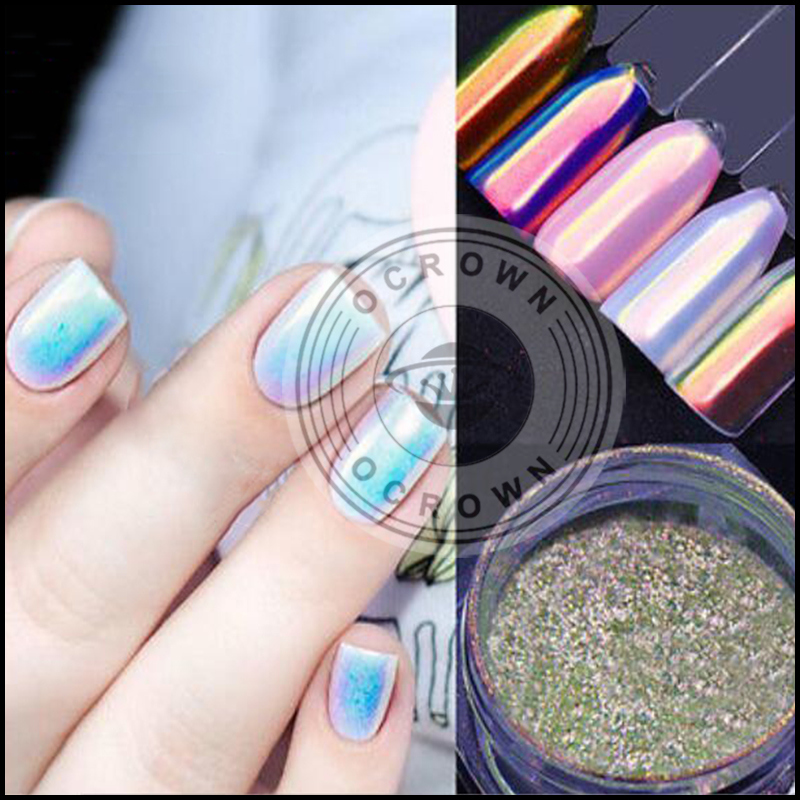 Neon Mermaid Nail Glitter Powder Unicorn Mirror Manicure Chrome Pigment